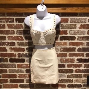 Guess by Marciano off white studded matching set